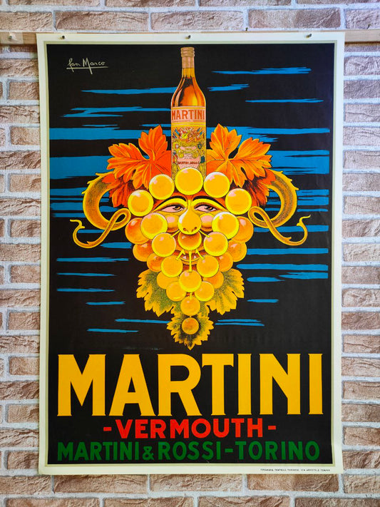 Manifesto originale pubblicitario - Martini Vermouth Torino