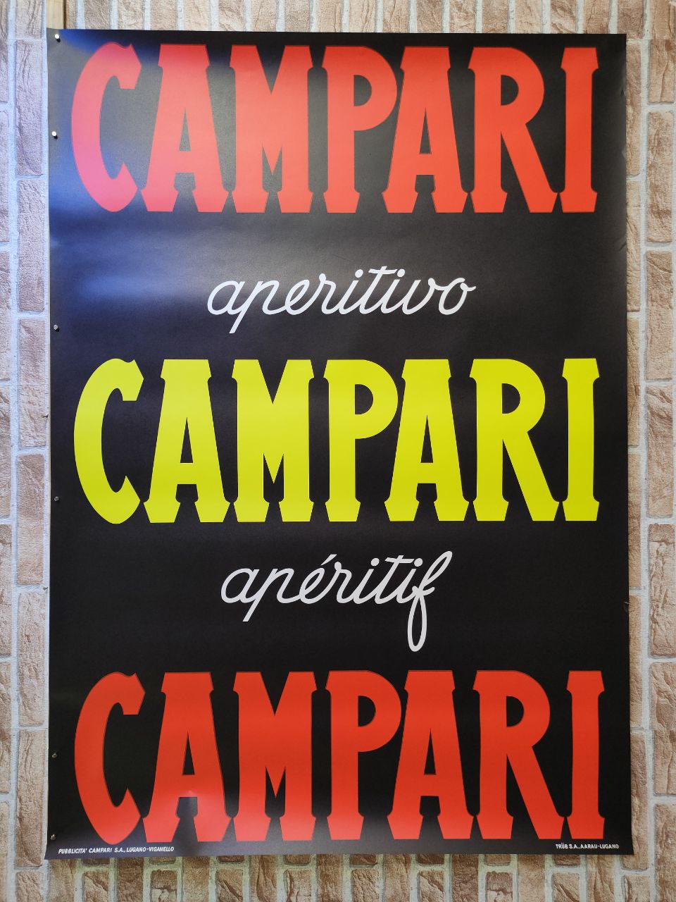 Manifesto originale pubblicitario - Campari aperitivo