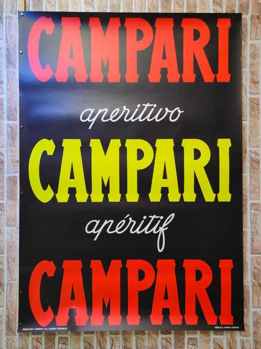 Manifesto originale pubblicitario - Campari aperitivo
