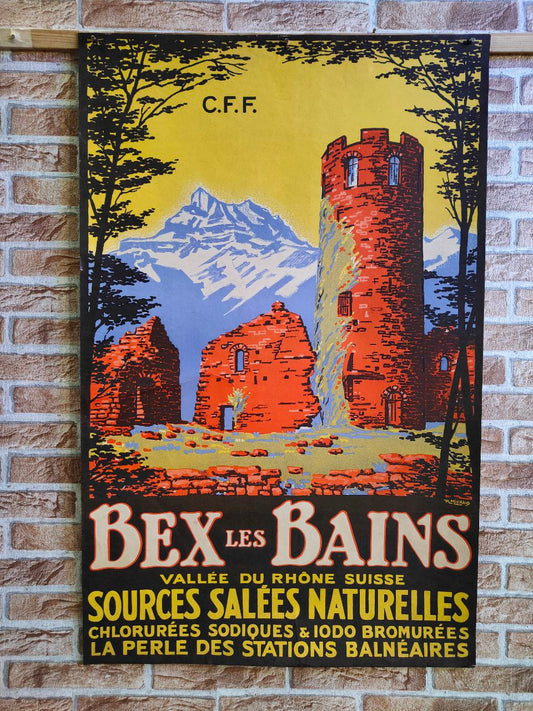 Manifesto originale pubblicitario - Bex les Bains, Svizzera