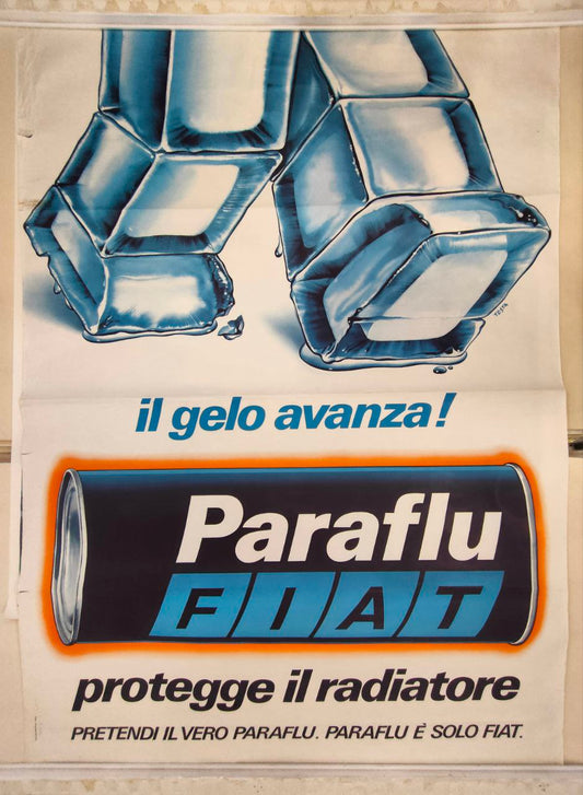 Manifesto originale pubblicitario - Paraflu FIAT