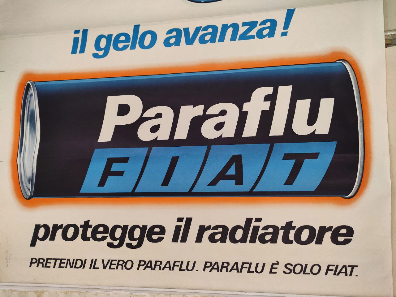 Manifesto originale pubblicitario - Paraflu FIAT – Tortona4Arte