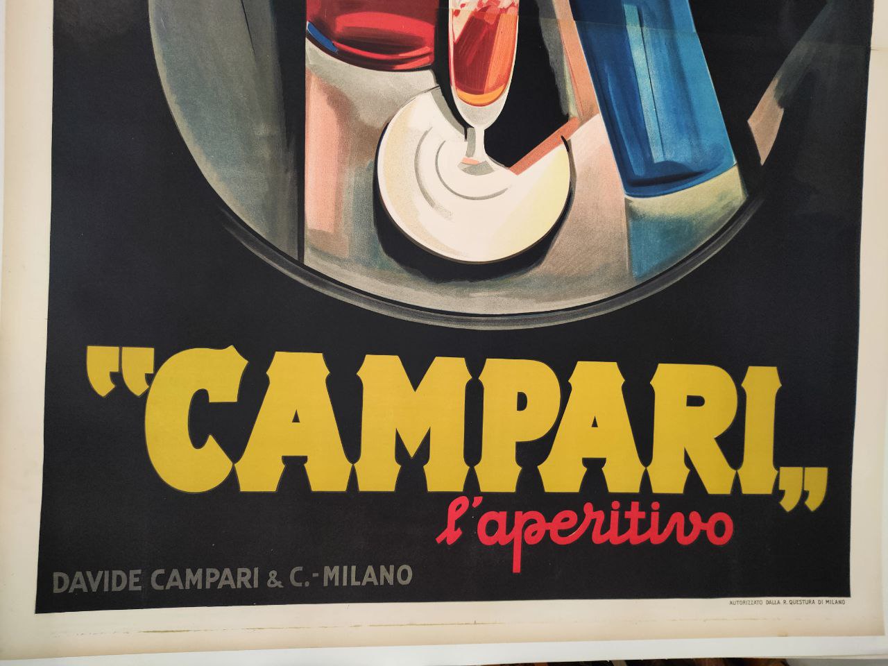 Manifesto originale pubblicitario - Campari l'aperitivo - Nizzoli