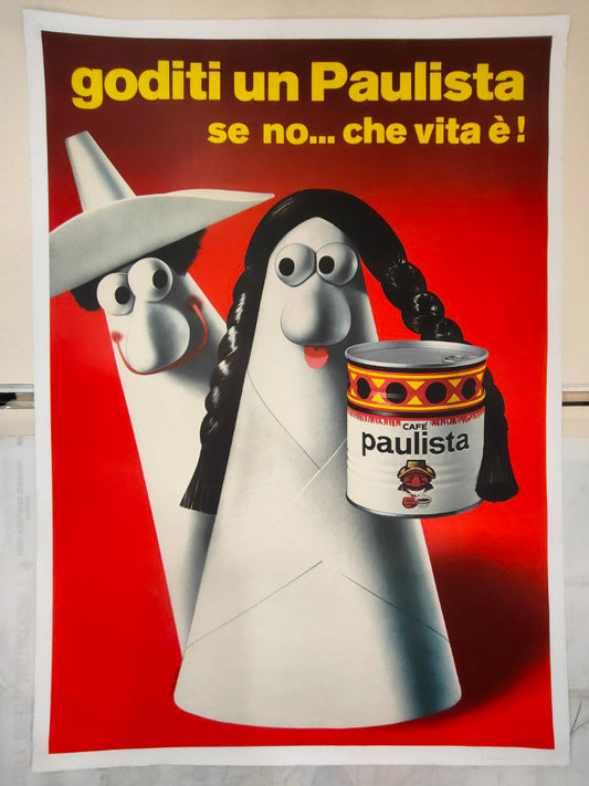 Manifesto originale pubblicitario - Caffè Paulista