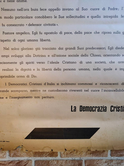Manifesto originale pubblicitario - D.C. Democrazia Cristiana