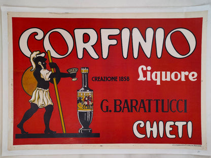 Manifesto originale pubblicitario - Corfinio liquore - Chieti