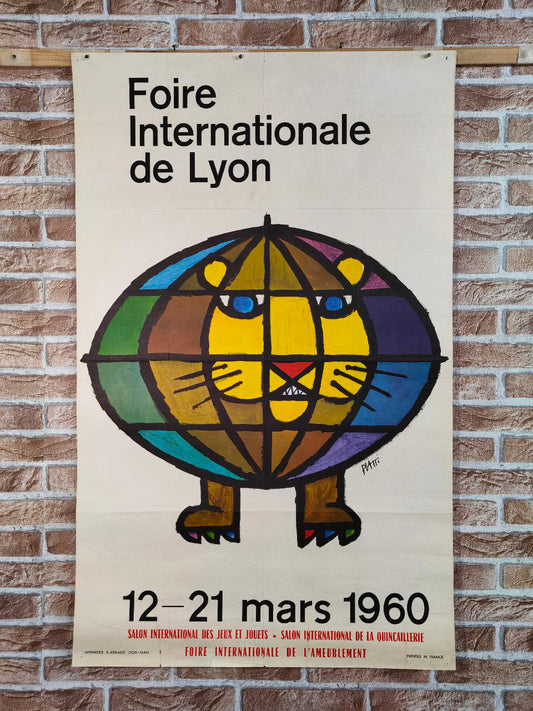 Manifesto originale pubblicitario - Foire Internationale de Lyon