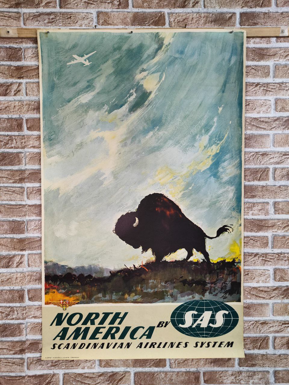 Manifesto originale pubblicitario - SAS - North America