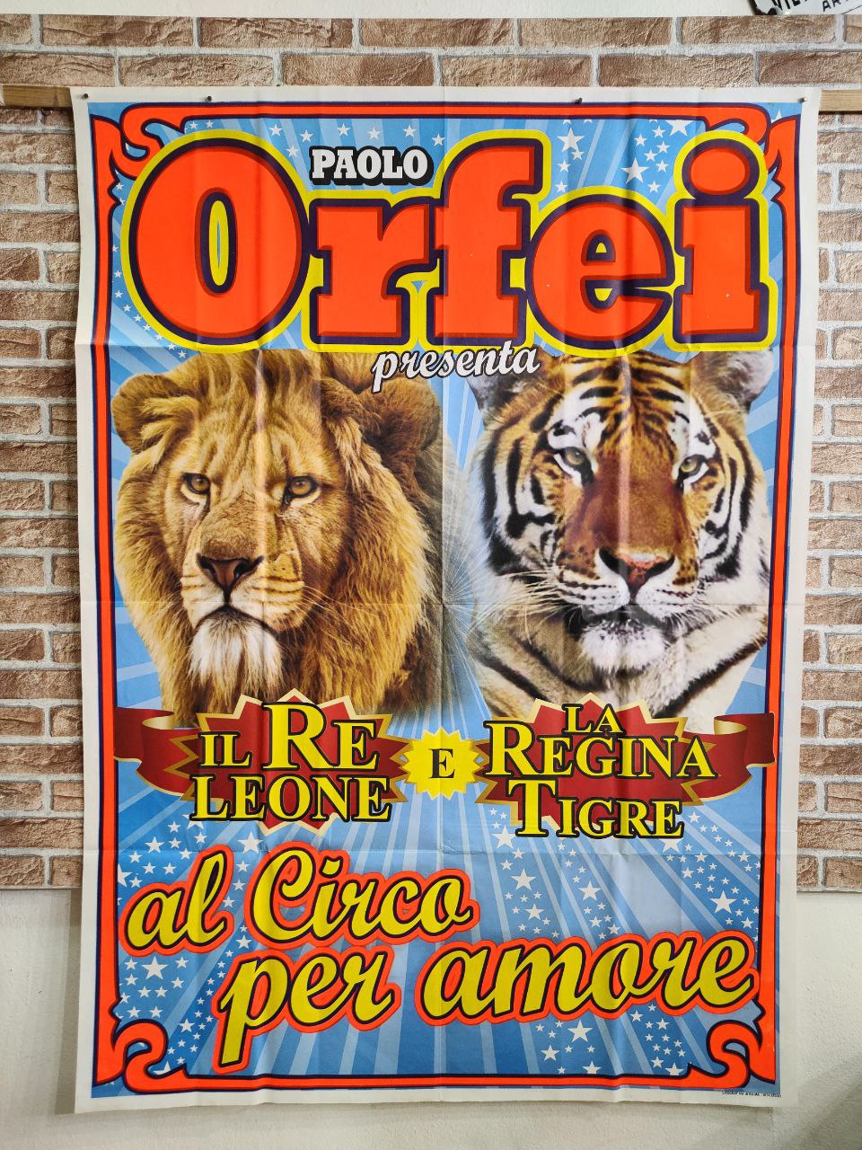 Manifesto originale pubblicitario - Circo Orfei