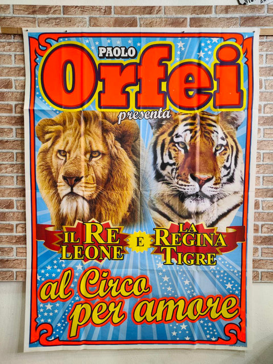 Manifesto originale pubblicitario - Circo Orfei