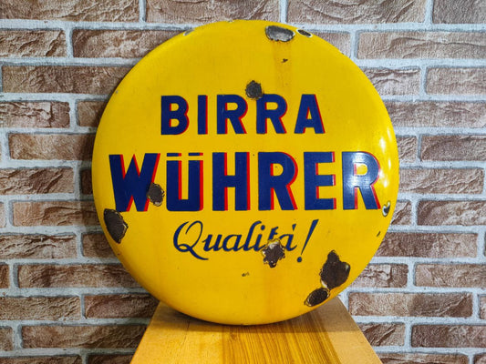 Insegna smaltata - Birra Wuhrer