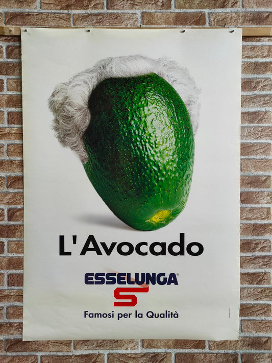 Manifesto originale pubblicitario - Esselunga, L'Avocado