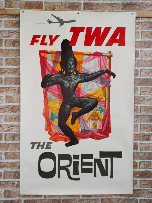 Manifesto originale pubblicitario - TWA The Orient