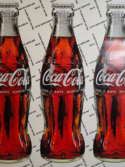 Manifesto originale pubblicitario - Coca-Cola bottigliette