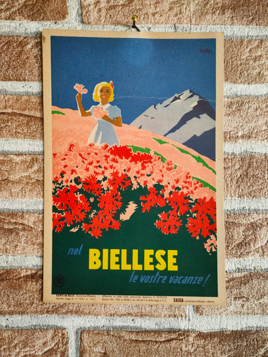 Cartonato pubblicitario Nel Biellese - ENIT, Biella