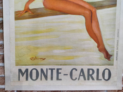 Manifesto originale pubblicitario - Monte-Carlo