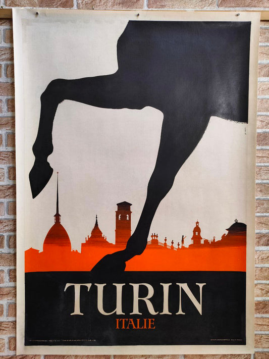 Manifesto originale pubblicitario - Turin Italie