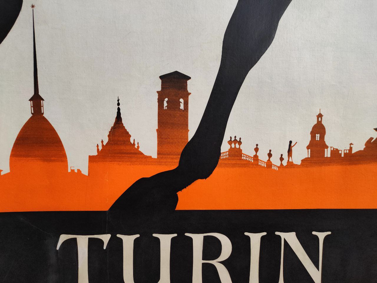 Manifesto originale pubblicitario - Turin Italie