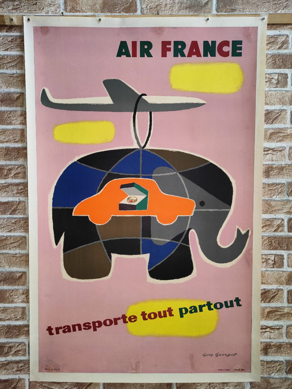 Manifesto originale pubblicitario - Air France Cargo
