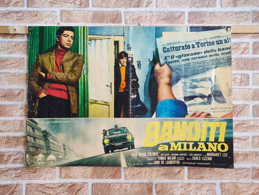 Fotobusta originale di cinema - Banditi a Milano