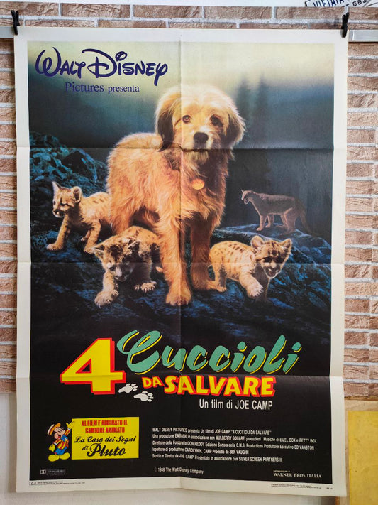 Manifesto originale di cinema - 4 cuccioli da salvare