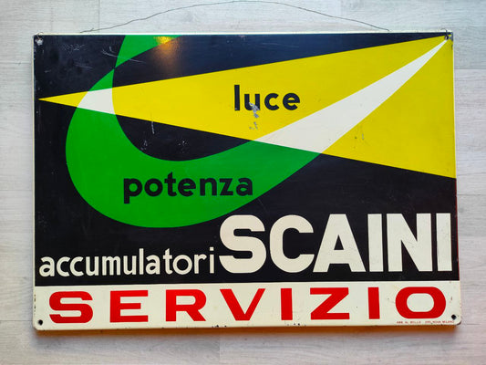 Insegna serigrafata - Accumulatori Scaini