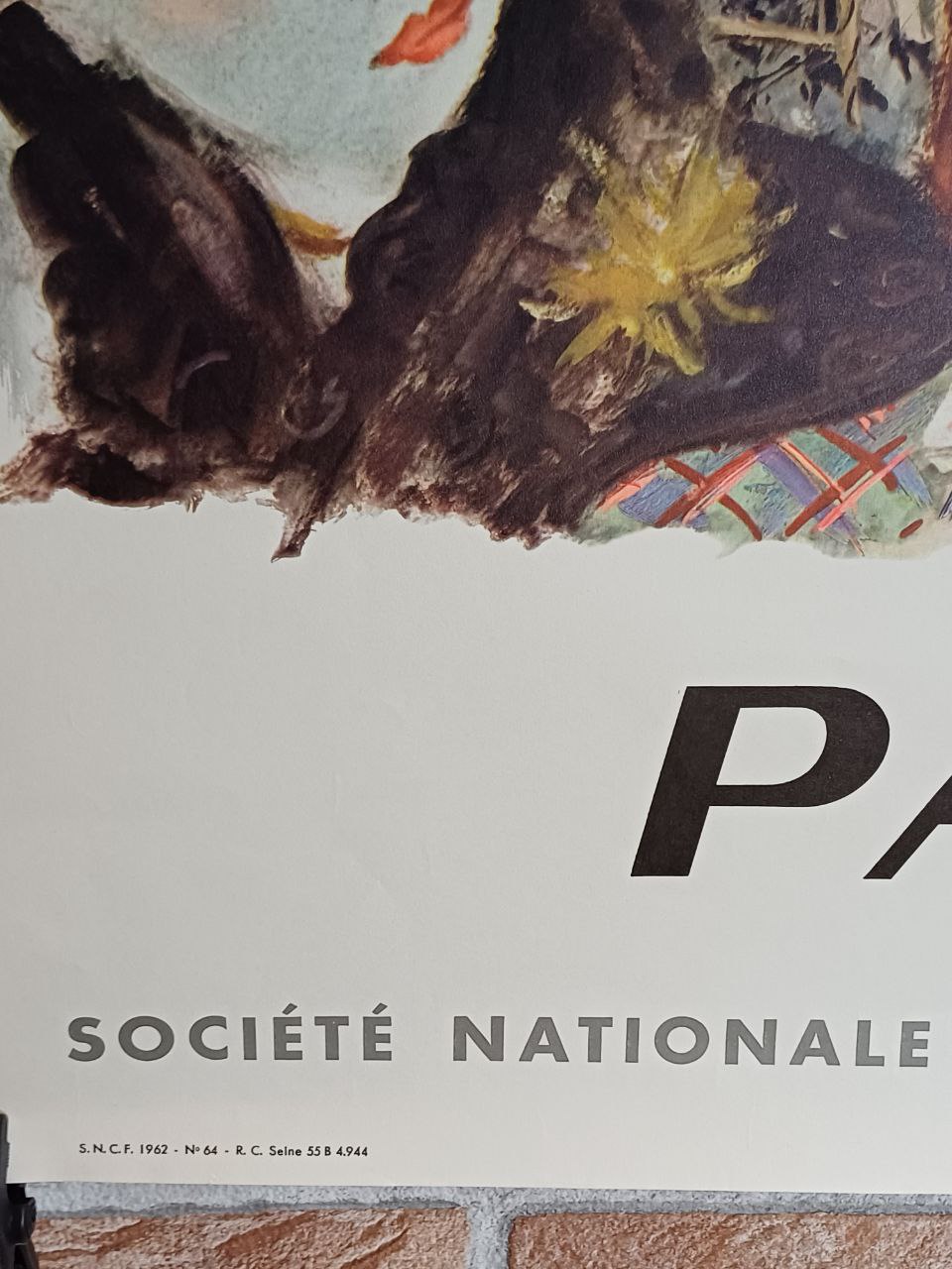 Manifesto originale pubblicitario - Parigi - Paris SNCF