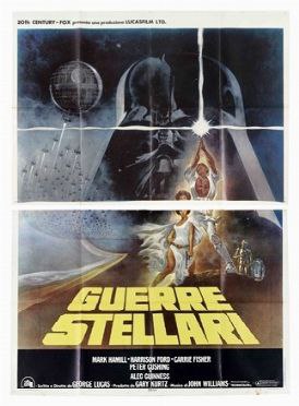 Manifesto originale di cinema - "Guerre stellari"