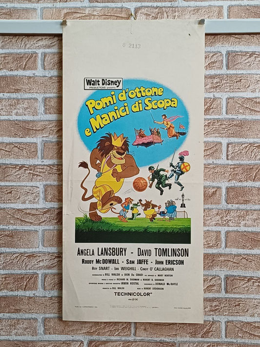 Locandina originale di cinema - "Pomi d'ottone e manici di scopa"