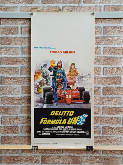 Locandina originale di cinema - "Delitto in Formula Uno"