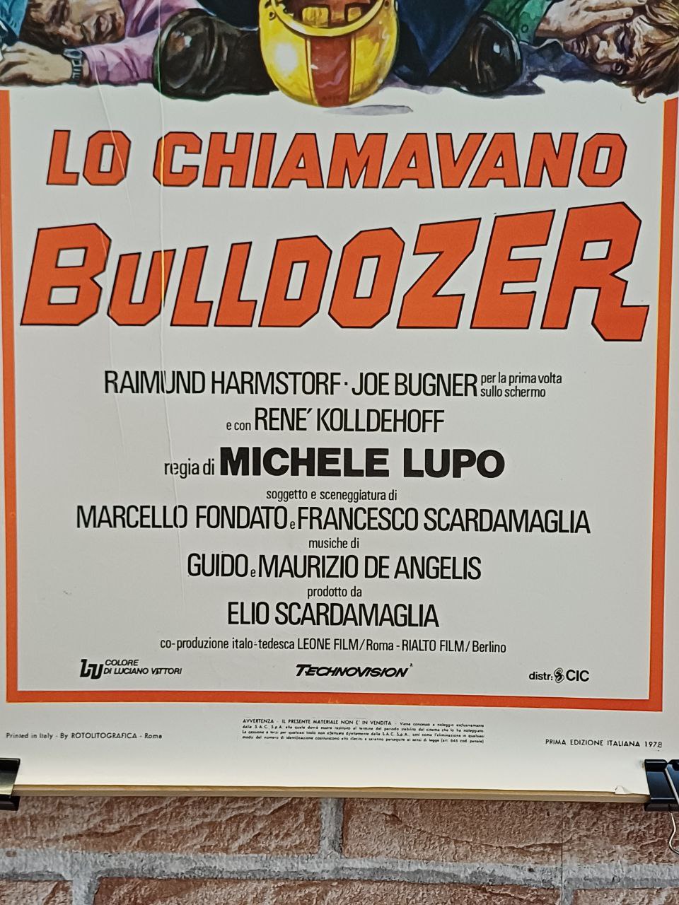 Locandina originale di cinema - "Lo chiamavano Bulldozer" - Bud Spencer