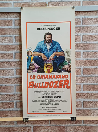 Locandina originale di cinema - "Lo chiamavano Bulldozer" - Bud Spencer