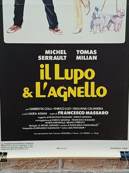 Locandina originale di cinema - "Il lupo e l'agnello"