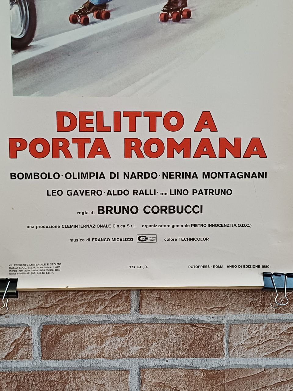 Locandina originale di cinema - "Delitto a porta romana"