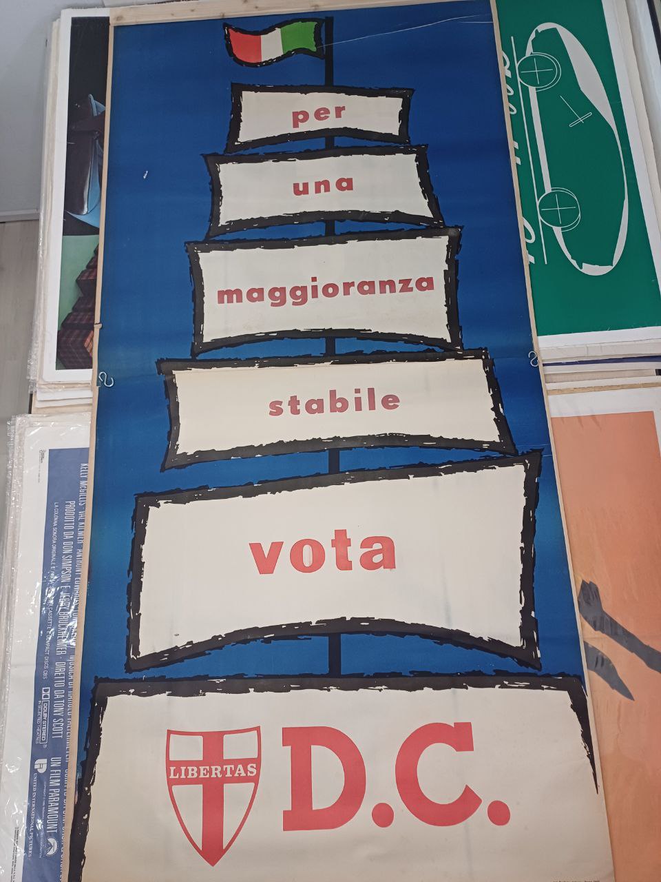 Manifesto originale politico - Democrazia Cristiana - per una maggioranza stabile vota...