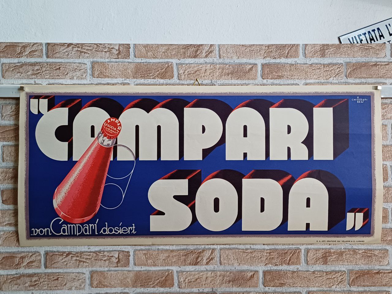 Manifesto originale pubblicitario - Campari Soda