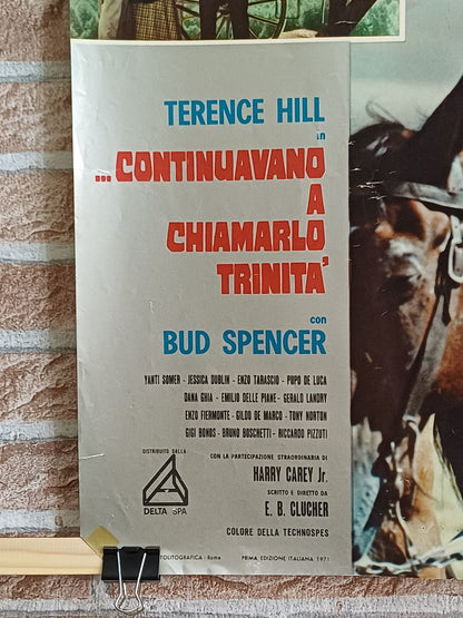 Fotobusta originale di cinema - "Continuavano a chiamarlo Trinità" - Bud Spencer - Terence Hill