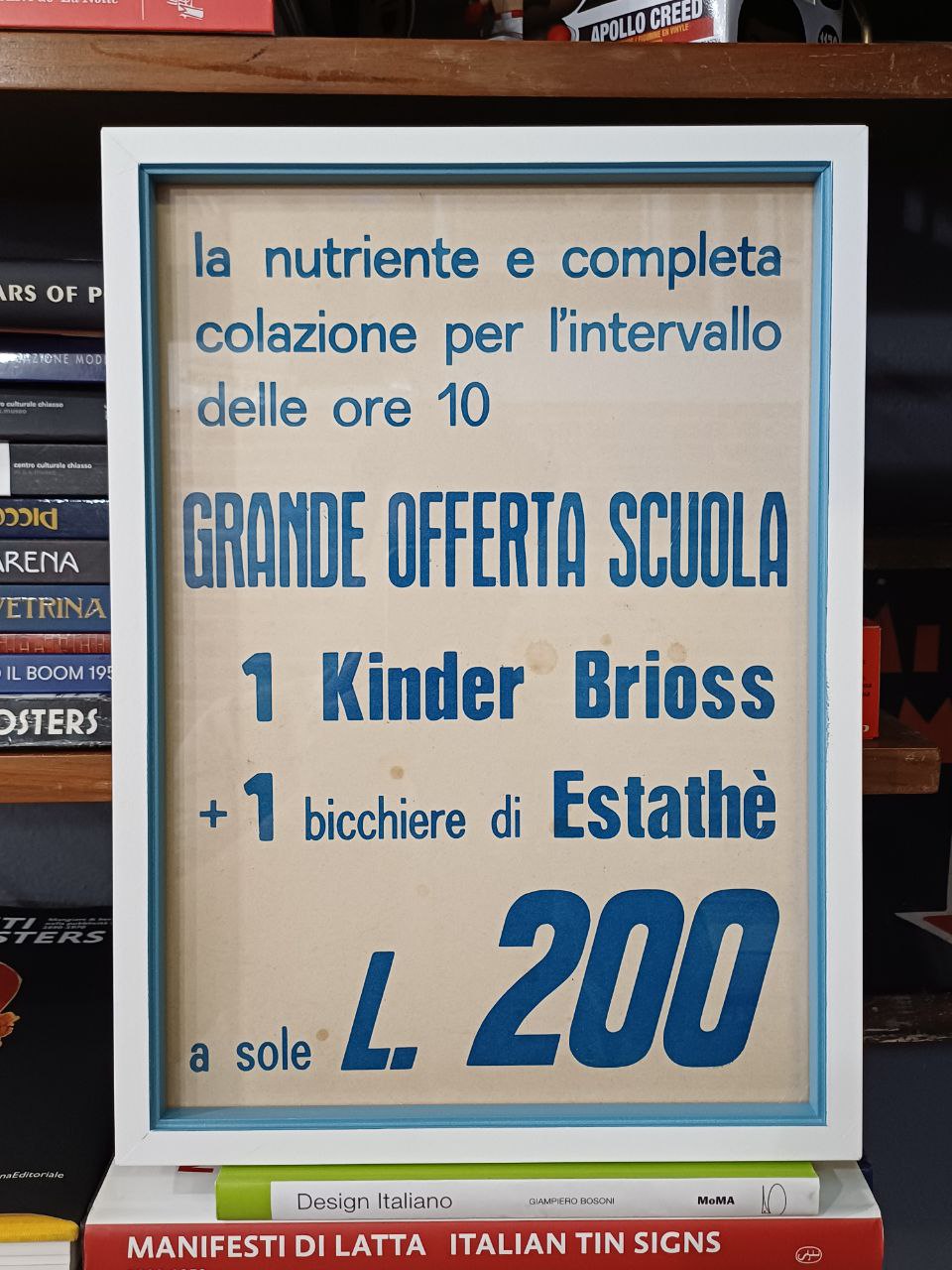 Cartonato pubblicitario da drogheria Kinder - Ferrero - Estathè