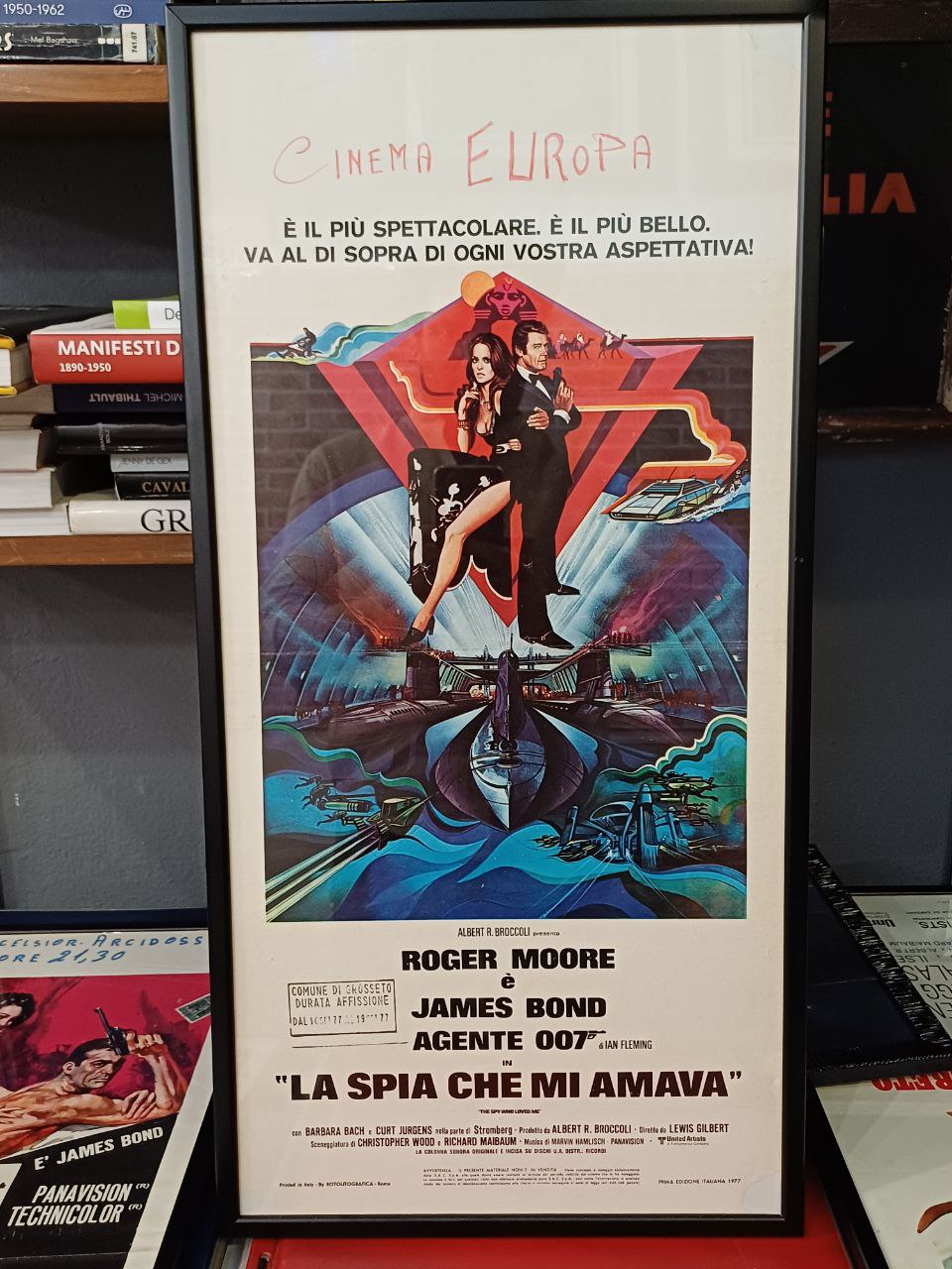 Locandina originale di cinema - "James Bond - Agente 007" La spia che mi amava