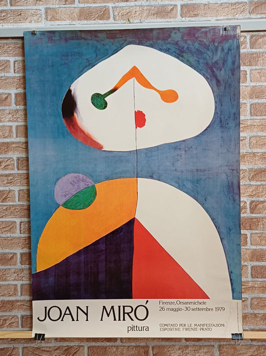 Manifesto originale pubblicitario - Mostra Joan Mirò 1979