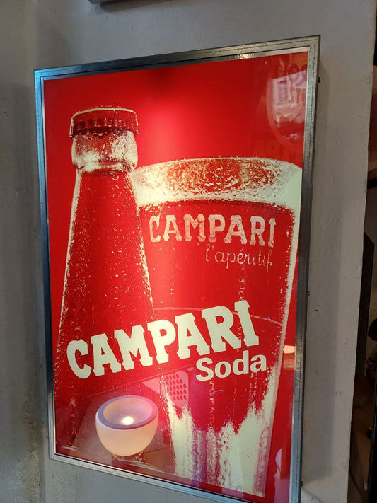 Vetrofania luminosa originale Campari Soda