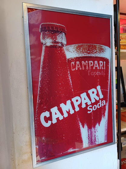 Vetrofania luminosa originale Campari Soda