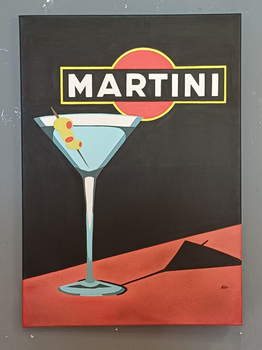 Opera unica acrilico su tela - Martini & Rossi - Katysart
