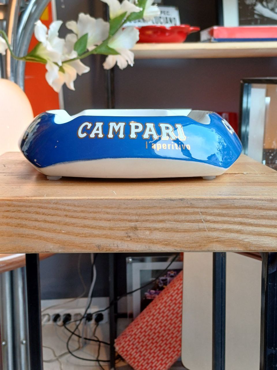 Posacenere pubblicitario Campari in ceramica