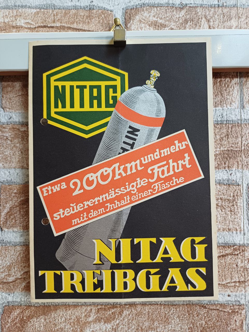 Cartonato pubblicitario Nitag Treibgas