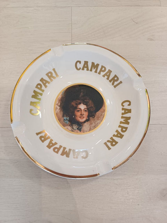 Posacenere pubblicitario Campari in ceramica