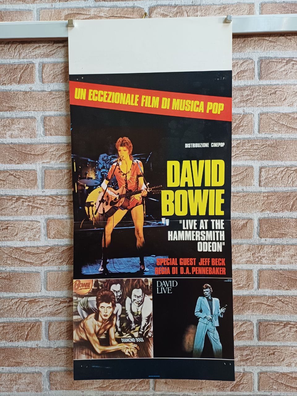 Locandina originale di cinema - David Bowie Live at the Hammersmith Odeon