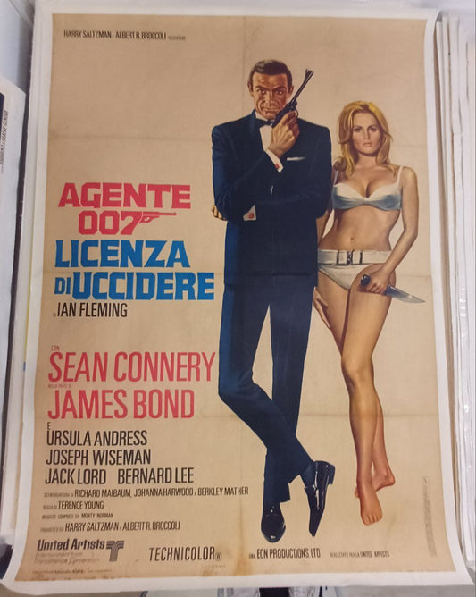 Manifesto originale di cinema - Licenza di uccidere - 007 James Bond
