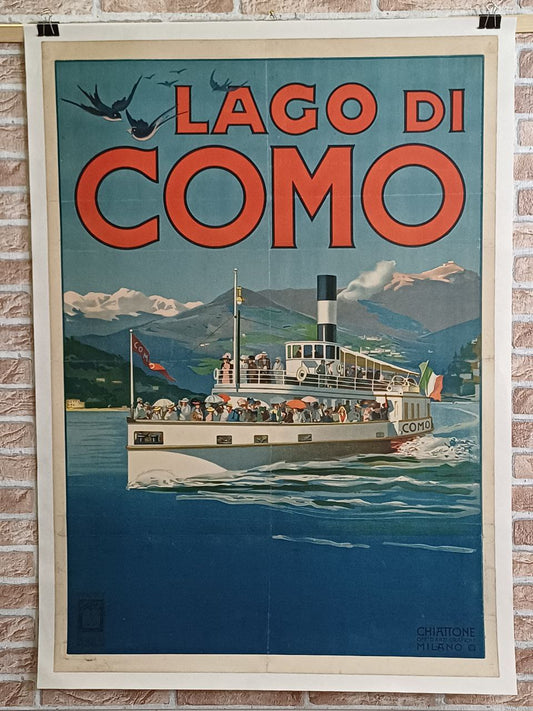 Manifesto originale pubblicitario - Lago di Como