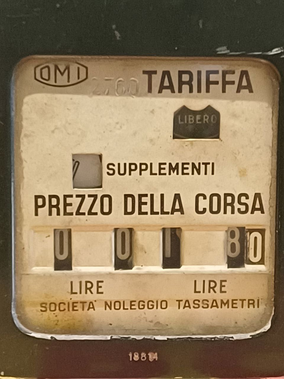 Tassametro funzionante anni 60 - OMI